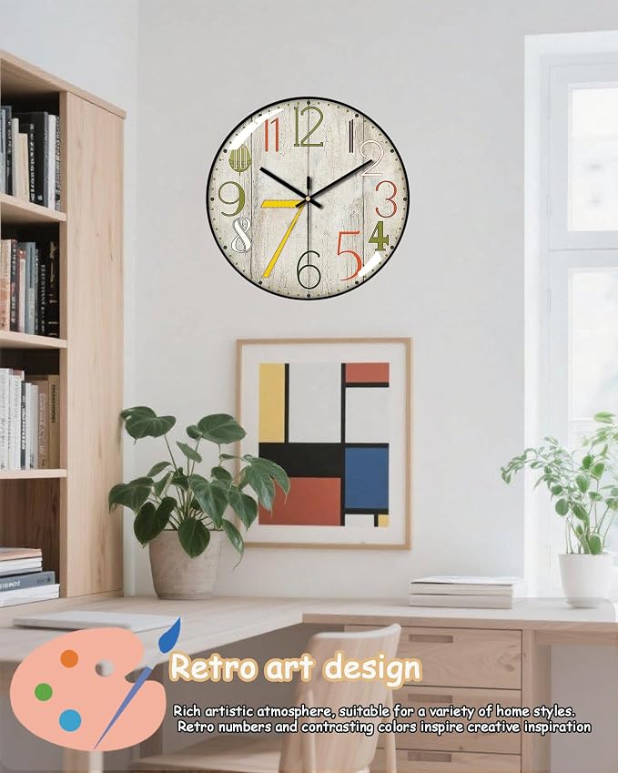 Decorative Wall Clocks Batterys Operated, Retro Wall Clock - Image 4