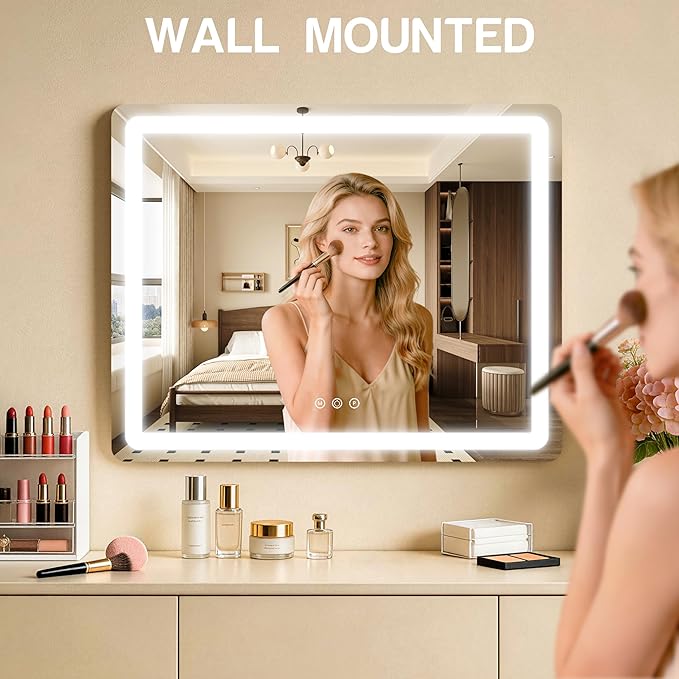 ROLOVE 23"x18" Gold Vanity Mirror - Image 6