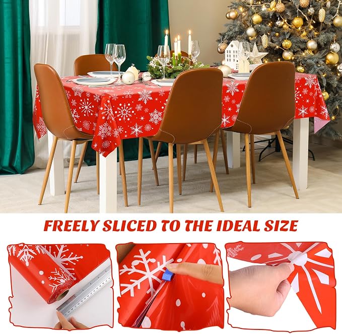 Kochorie 100 Ft x 54 Inch Snowflake Tablecloth Roll - Image 4