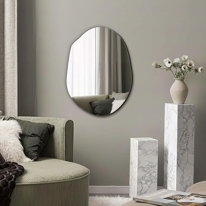 Delma Irregular Wall Mirror, Frameless Decorative Mirror - Image 7