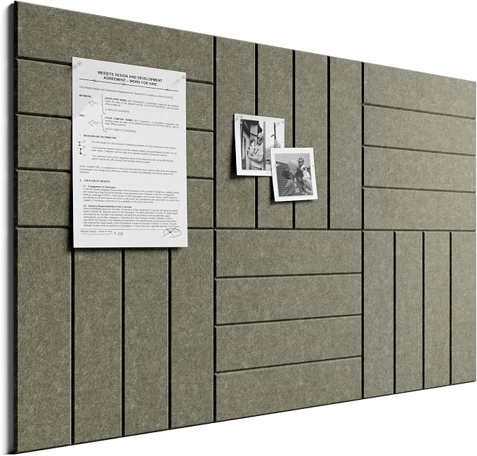Bumusty Large Cork Board Alternative-36 x 24" Felt Bulletin Board Tiles by BUMUSTY