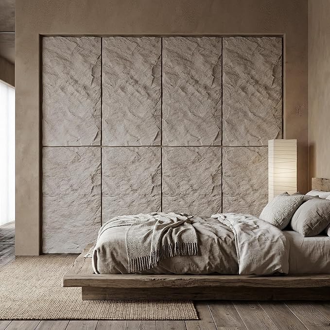 VooBang 4 Pack 3D Wall Panels, Lava Rock Molten Texture PU Wall Panels - Image 5