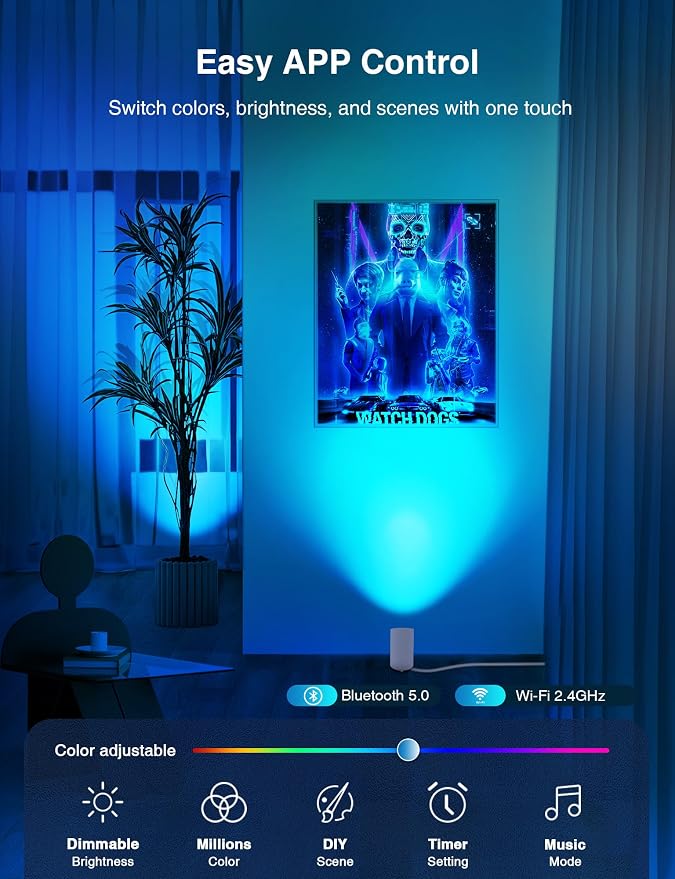 SUNVIE Smart Floor Can Light 5W RGBW Color Changing Up Lights Indoor - Image 2