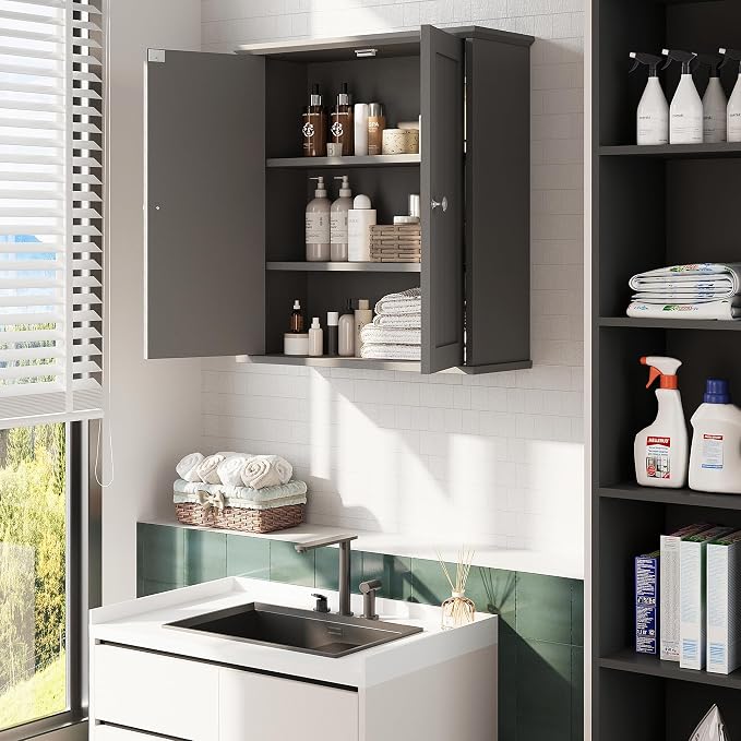 Bathroom Wall Cabinet, Bathroom Cabinet Wall Mount, Over Toilet Space Saver - Image 5