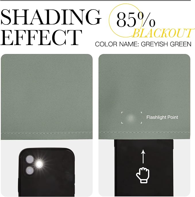 NICETOWN Greyish Green Curtains - Image 4