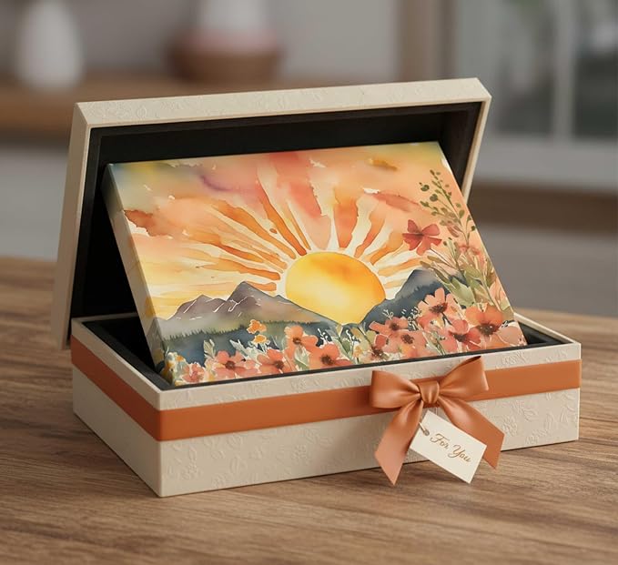 Boho Sun Canvas Wall art Mid-Century Modern Abstract Bohemian Sunset in The - Image 8