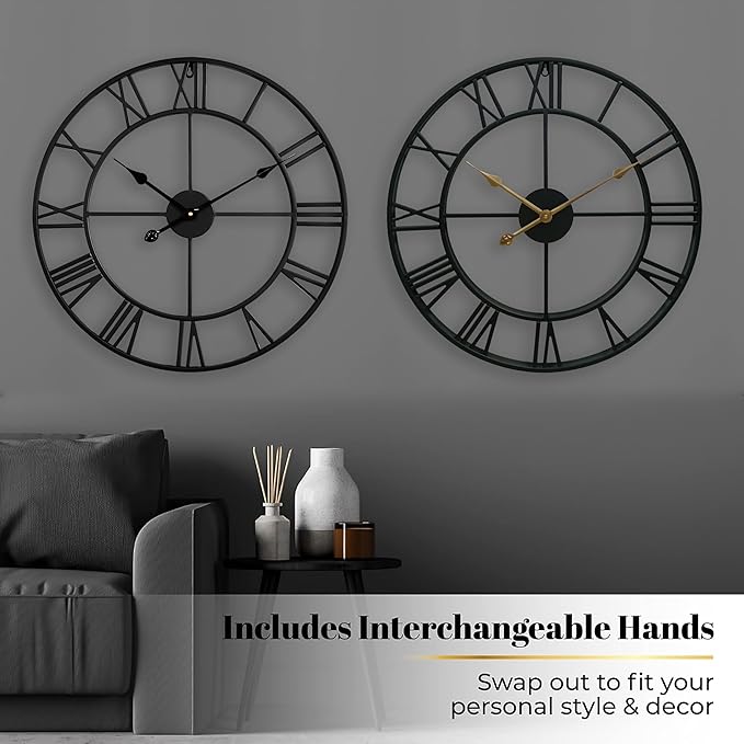 CLXEAST Silent 24 Inch Wall Clocks - Image 4