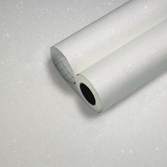 CHIHUT Off White Glitter Wallpaper by CHIHUT