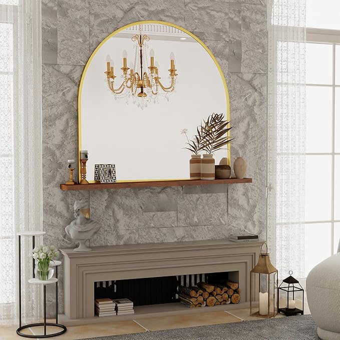 VooBang Wide Arched Wall Mirror, 38 x 40 inch Arch Bathroom Mirror, Wall - Image 6