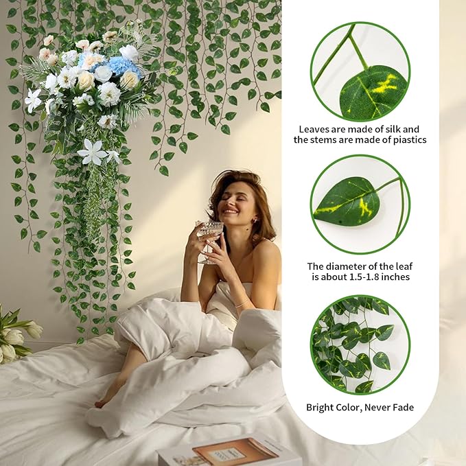 60 Pack 430Ft Fake Plants Artificial Vines - Image 2