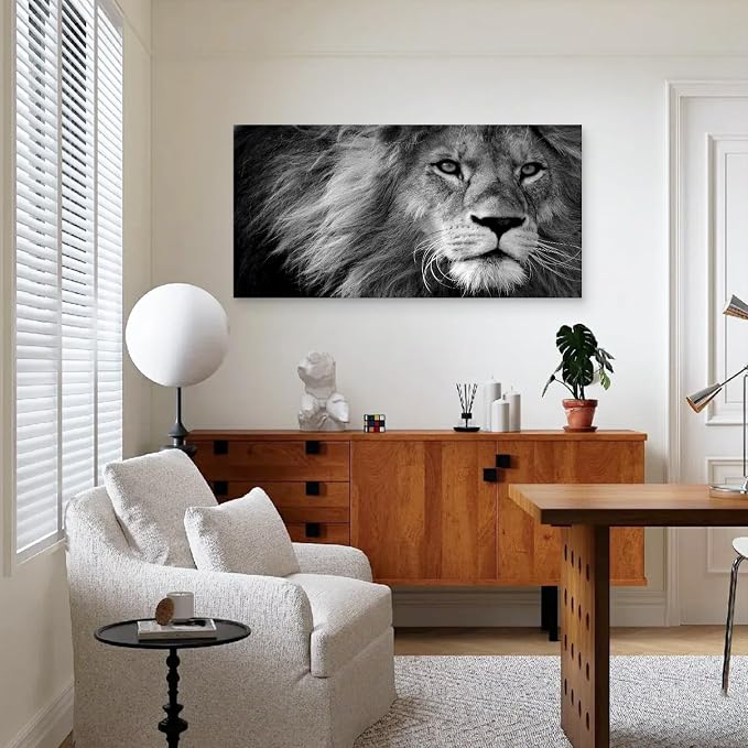 Baisuart D0198 Modern Giclee Canvas Prints Wall Art Stretched Artwork Black and - Image 9