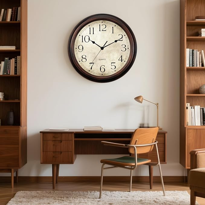 KECYET Wall Clock Battery Operated Vintage Silent Non-Ticking Analog Wall - Image 3