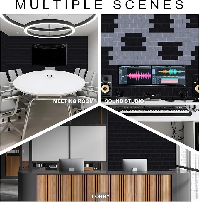 WoveN SounD Brick Acoustic Wall Panels Seamless Visual, High Density, Sound - Image 8
