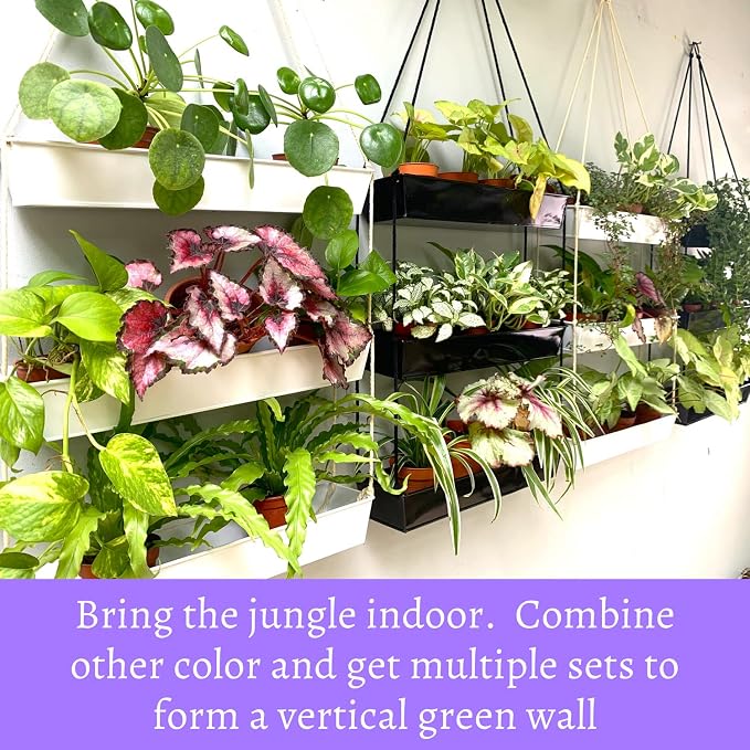 LaLaGreen 16 Inch Wall Mounted Tiered Planter - Image 3