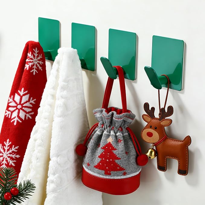 DELITON 4 Pack Colorful Hanging Hooks - Image 2