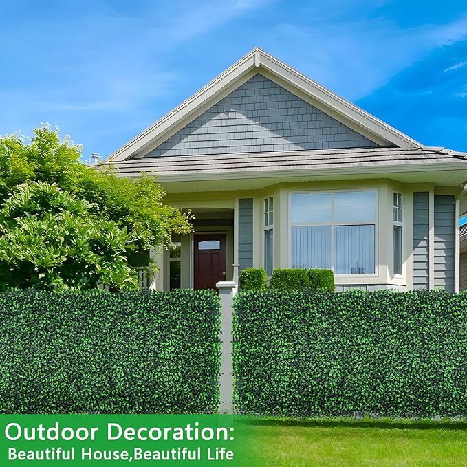 Yangrass Boxwood Roll Panels, UV-Anti Faux Boxwood Roll Grass Wall Panels - Image 7