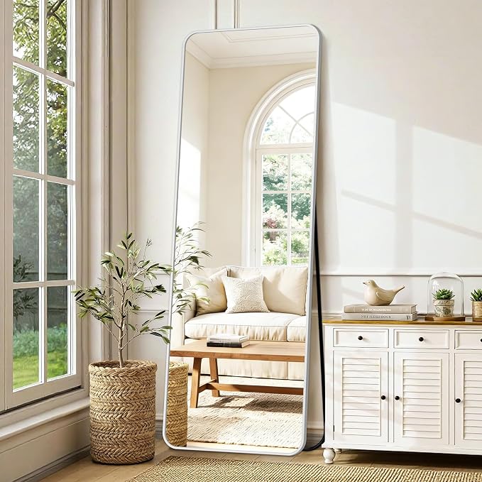 Delma Full Length Mirror, Wall Mounted, Freestanding or Leaning, Rounded - Image 8
