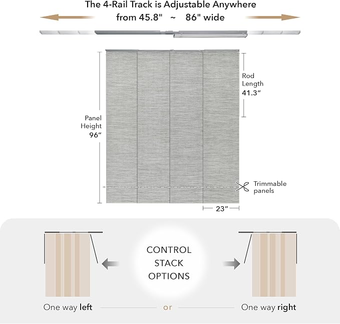 GoDear Design Adjustable Panel Track Blinds - Image 5
