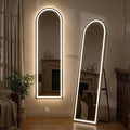 Arched Full Length Mirror with LED Lights, Body Floor Mirrors with Dimming & 3 by SimpleDeluxe