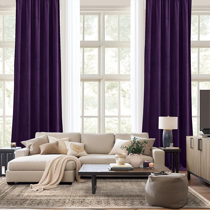 NICETOWN Purple Blackout Curtains - Image 9