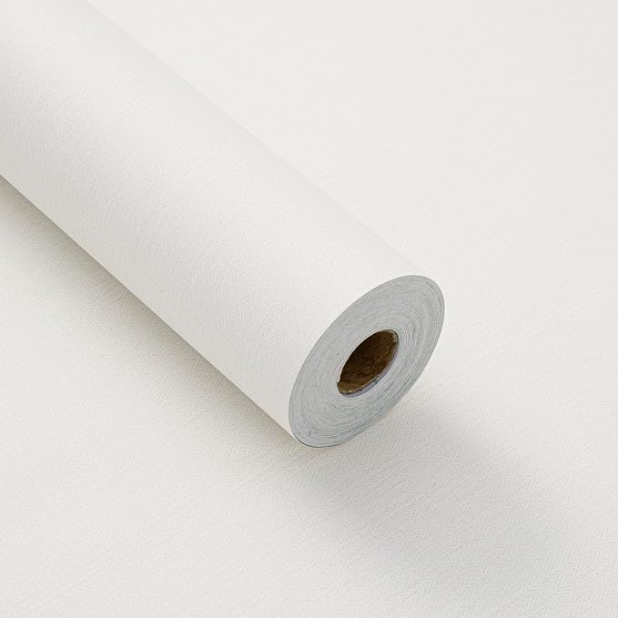 24"x393" White Grasscloth Peel and Stick Fabric Textured Contact Paper Linen - Image 9