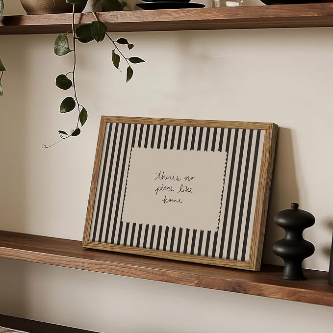 Framed Vintage Inspirational Wall Art, Minimalist There is No Place Like Home - Image 2