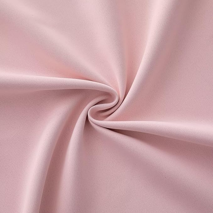 IGEMAEVE Blush Pink Curtains 96 Inch Length 2 Panels Set, Light Filtering - Image 6