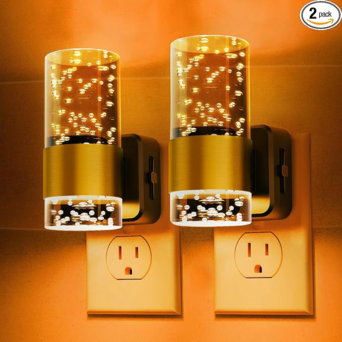 L LOHAS LED Night Lights Plug into wall, Amber Night Light by LLOHASLED