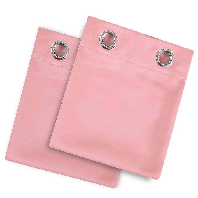 LEMOMO Pink Thermal Blackout Curtains/52 x 95 Inch/Set of 2 Panels Room - Image 9