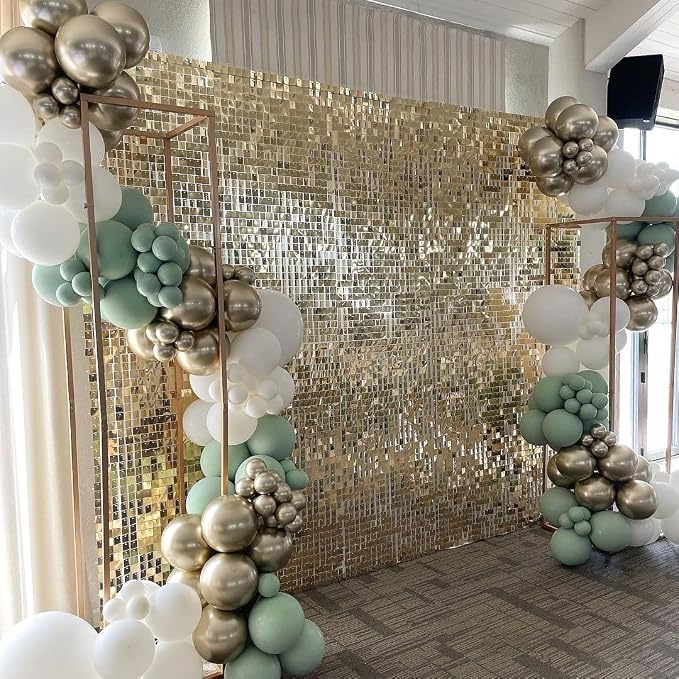 COKAOBE Light Gold Shimmer Wall Backdrop, Photo Backdrops - Image 5