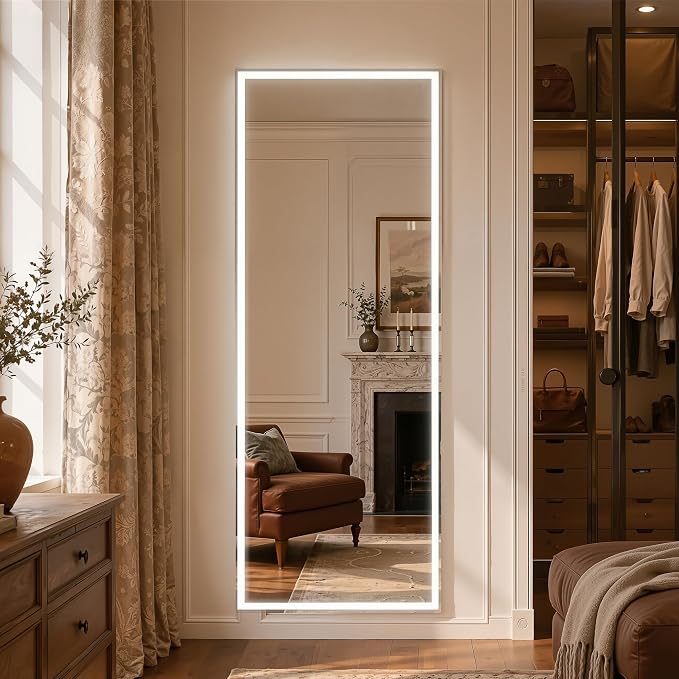 Full Length Mirror with Lights, Full Body Dressing Standing Mirrors with - Image 5