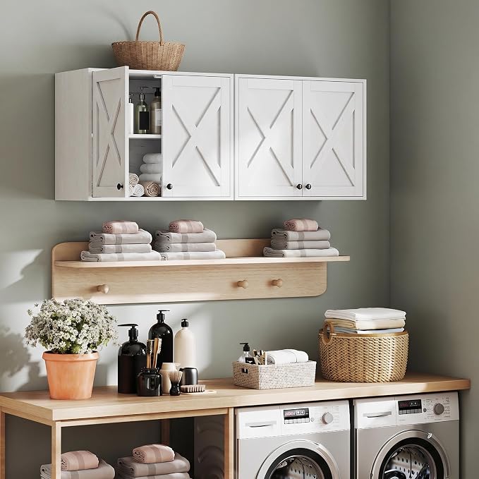 YOURLITE Laundry Cabinet, Medicine Cabinet, Bathroom Kitchen Storage Wall - Image 3