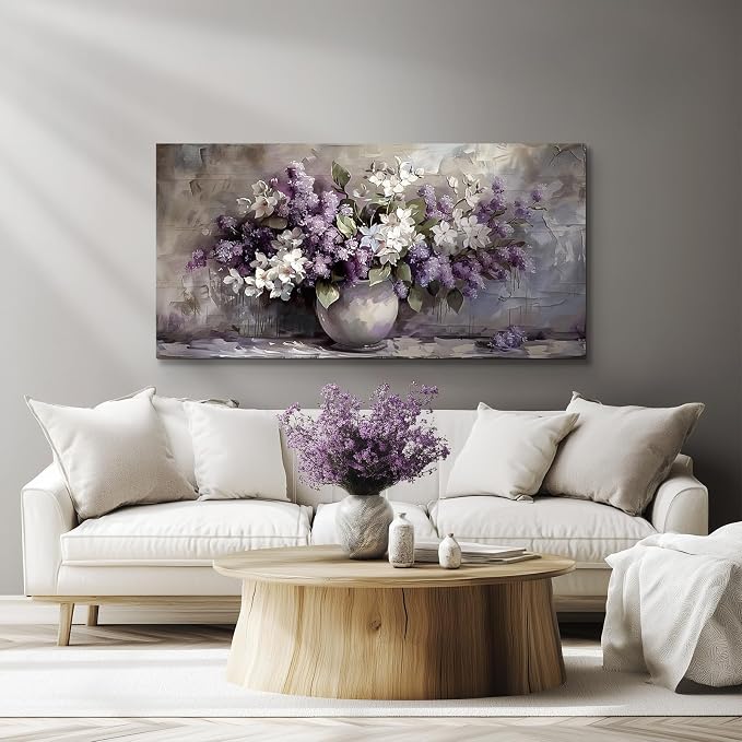 SERIMINO Large Wall Art for Living Room, Still Life Flowers Canvas Prints - Image 3