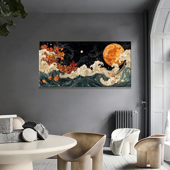 Suconvng Modern Boho Abstract Wall Artwork Canvas Art Wall Decor Pictures - Image 5