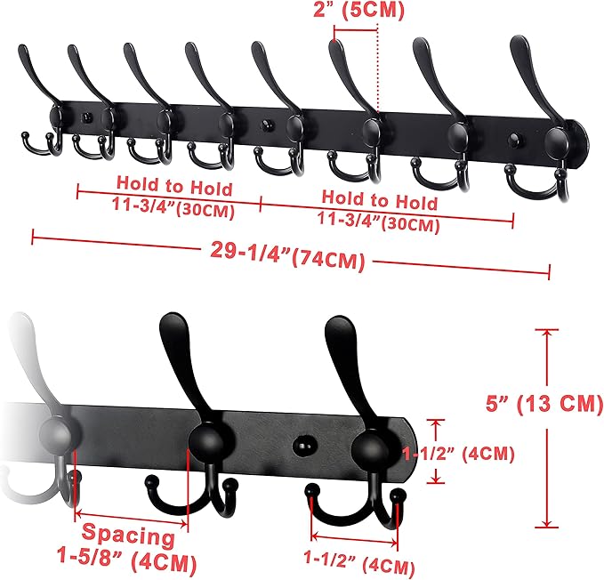 Dseap Coat Rack Wall Mount - Image 5