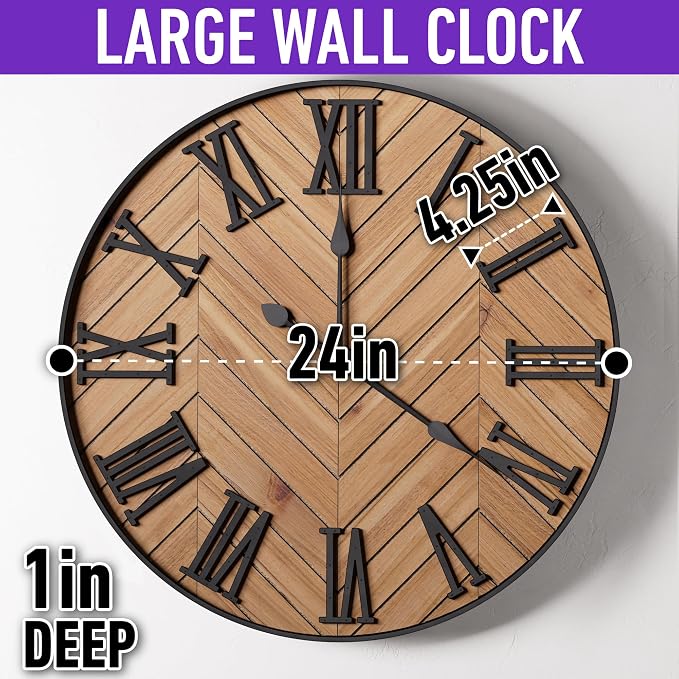 Large Wall Clock 24" Round - Image 6