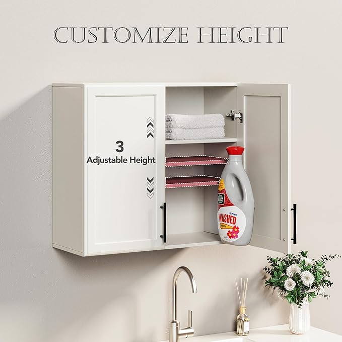 FIMELLO 47.2" W Laundry Room Cabinets Wall Mounted, Laundry Wall Cabinet - Image 5