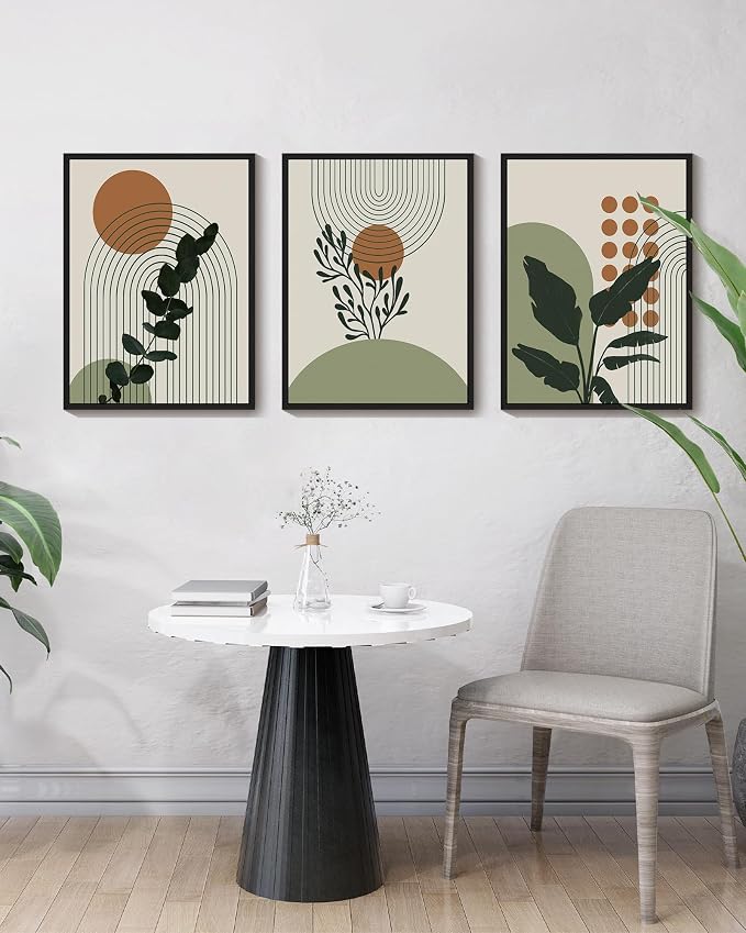 PHOPAGO Boho Plant Wall Art Green Botanical Bohemain Framed Wall Printing - Image 9