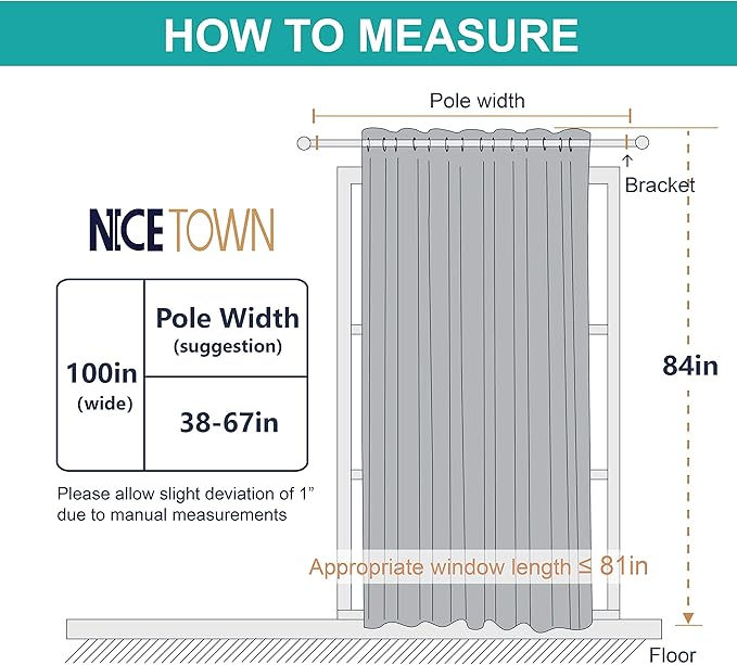 NICETOWN Lower Noise Room Divider Curtain Screen Partitions - Image 4