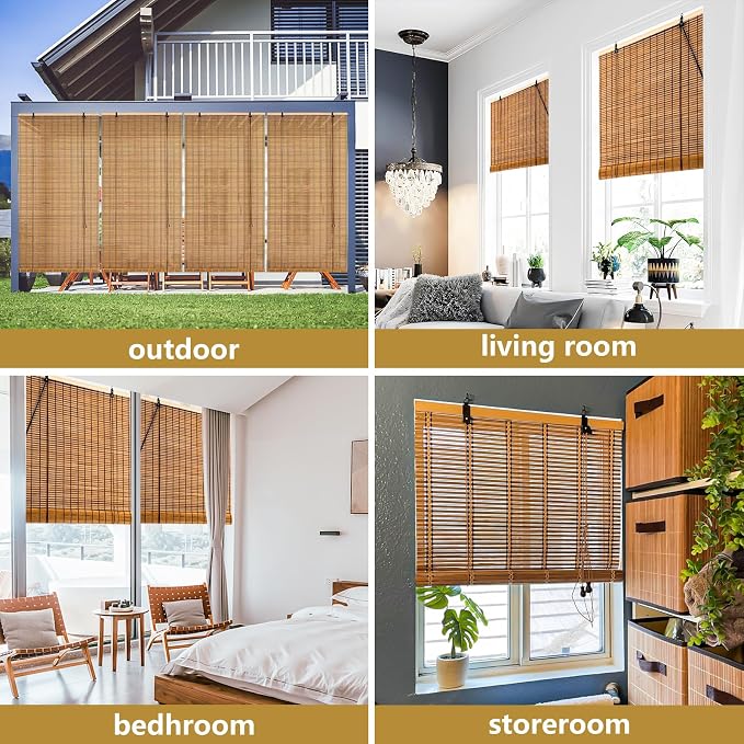 45x48 Inch Bamboo Blinds for Interior Windows, Light-Filtering & Privacy - Image 5