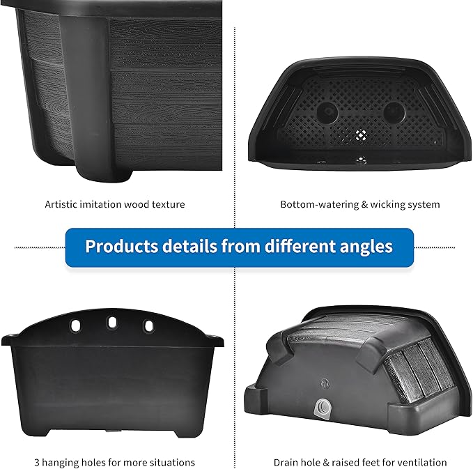 9.8 Inches Self Watering Wall Planters - Image 3