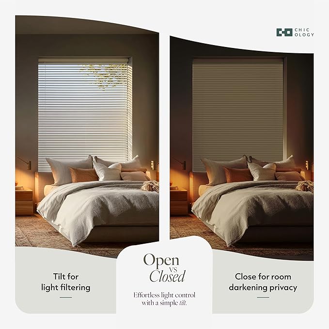 CHICOLOGY Cordless Mini Blinds, 1 Inch Vinyl Window Blinds, Room Darkening & - Image 6