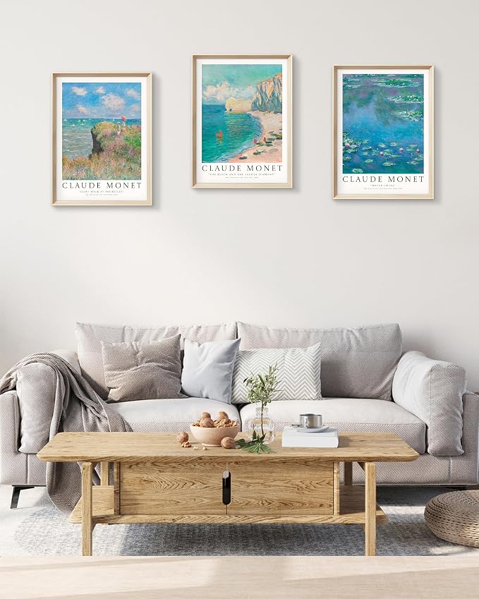 HesenDot Claude Monet Framed Wall Art, 12x16in High Framed Canvas Prints - Image 4