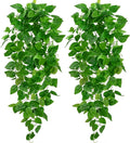 BLEUM CADE 2Pcs Fake Hanging Plants, 9 Branch Artificial Hanging Plant by BLEUMCADE