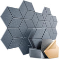 12 Pack Self-Adhesive Acoustic Panels 12" X 10" X 0.4" by Dailycooper