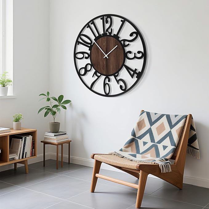 30'' Large Wall Clock with Adjustable Night Light, Glow in The Dark Decorative - Image 8