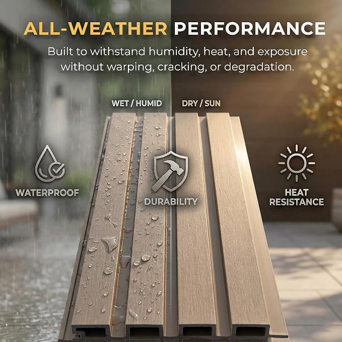 From Plain to Beautiful in Hours WPC Exterior Wall Slat Panels Waterproof - Image 3