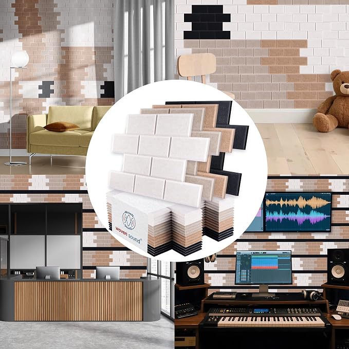 WoveN SounD Brick Acoustic Wall Panels Seamless Visual, High Density, Sound - Image 8