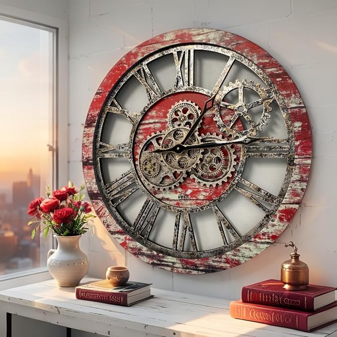 ImprovingLife The Gears Clock The Original Real Moving Gear Wall Clock Vintage - Image 5