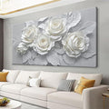 Suconvng White Flower Wall Art Painting Canvas Art Wall Decor 20 X 40 Inch by Suconvng